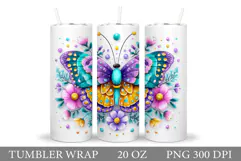 Butterfly Tumbler Sublimation. Butterfly Sublimation Product Image 1
