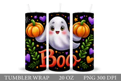 Ghost Tumbler Sublimation. Halloween Tumbler Design Product Image 1