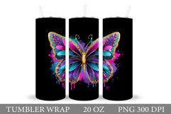 Butterfly Tumbler Sublimation. Butterfly Sublimation Product Image 1