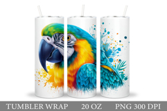 Parrot Tumbler Design. Parrot Sublimation Product Image 1