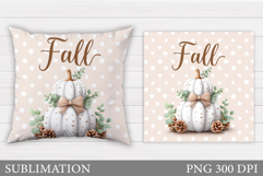 Fall Pumpkin Pillow Design. Fall Sublimation Product Image 1