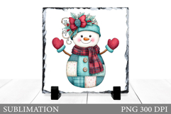 Cute Snowman Sublimation. Snowman Slate Design Product Image 1
