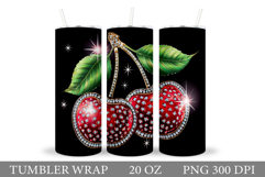 Cherry Tumbler Design. Cherries Tumbler Sublimation Product Image 1