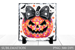 Halloween Pumpkin Slate Design. Halloween Slate Sublimation Product Image 1