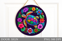 Turtle Door Sign Design. Sea Turtle Sublimation Product Image 1