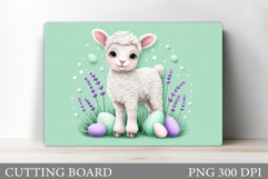 Easter Lamb Cutting Board. Easter Cutting Board Design Product Image 1
