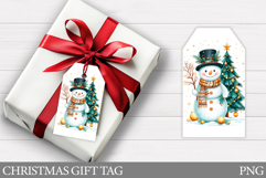 Christmas Snowman Gift Tag. Christmas Gift Tag Design Product Image 1