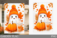 Ghost Garden Flag Sublimation. Halloween Garden Flag Design Product Image 1