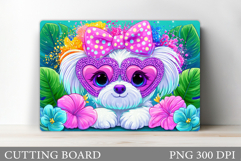 Cute Dog Cutting Board Design. Cute Dog Sublimation Product Image 1