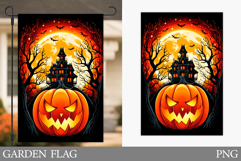 Halloween Garden Flag Design. Halloween Sublimation Product Image 1