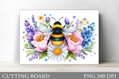 Bee Cutting Board Design. Flowers Kitchen Cutting Board Product Image 1