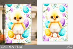Easter Chick Garden Flag. Easter Garden Flag Sublimation Product Image 1