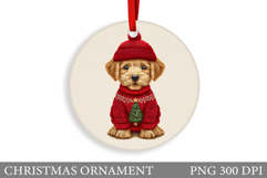 Cute Dog Christmas Ornament. Christmas Ornament Design Product Image 1