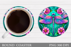 Dragonfly Coaster Design. Dragonfly Sublimation Product Image 1