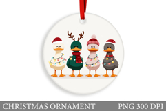Cute Goose Christmas Ornament. Christmas Sublimation Product Image 1