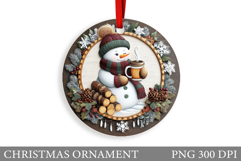 Snowman Christmas Ornament. Snowman Ornament Design Product Image 1