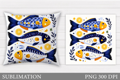 Fish Pillow Sublimation. Fish Sublimation Product Image 1