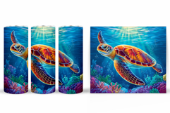Turtle Tumbler Design. Sea Turtle Tumbler Sublimation Product Image 2