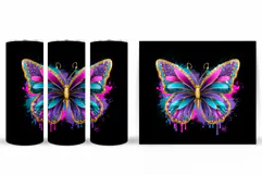Butterfly Tumbler Sublimation. Butterfly Sublimation Product Image 2