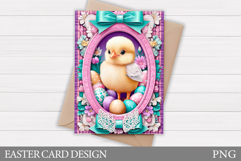 Easter Chick Card Design. Easter Card Printable Product Image 1