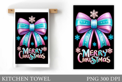 Christmas Kitchen Towel Design. Merry Christmas Sublimation Product Image 1