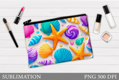 Starfish Makeup Bag Design. Sea Makeup Bag Sublimation Product Image 1