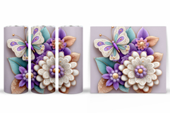 Butterfly Flowers Tumbler. Butterfly Tumbler Sublimation Product Image 2