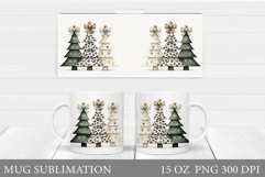 Christmas Tree Mug Sublimation. Christmas Tree Mug Design Product Image 1