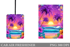 Palm Tree Car Air Freshener Design. Sea Car Air Freshener Product Image 1