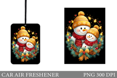 Snowman Car Air Freshener. Christmas Car Air Freshener Product Image 1