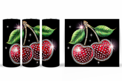 Cherry Tumbler Design. Cherries Tumbler Sublimation Product Image 2