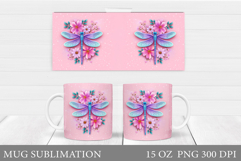 Dragonfly Mug Design. Dragonfly Sublimation Product Image 1