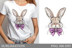 Cute Bunny Sublimation. Cute Bunny T-Shirt Design Product Image 1