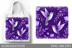 Hummingbird Tote Bag Sublimation. Hummingbird Sublimation Product Image 1