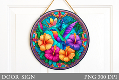 Hummingbird Door Sign Design. Hummingbird Sublimation Product Image 1