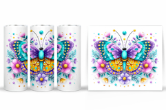 Butterfly Tumbler Sublimation. Butterfly Sublimation Product Image 2