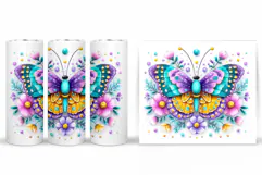 Butterfly Tumbler Sublimation. Butterfly Sublimation Product Image 2
