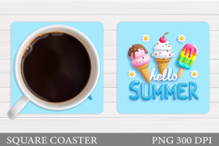 Summer Coaster Design. Summer Sublimation Product Image 1