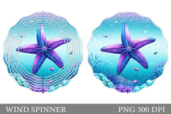 Starfish Wind Spinner Design. Starfish Sublimation Product Image 1