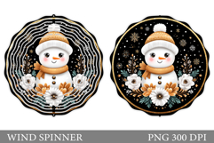 Cute Snowman Wind Spinner. Christmas Wind Spinner Design Product Image 1