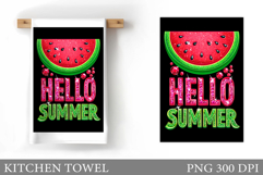 Watermelon Kitchen Towel. Summer Kitchen Towel Design Product Image 1
