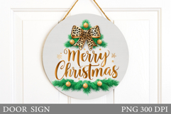 Christmas Tree Door Sign. Christmas Door Sign Design Product Image 1