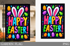 Happy Easter Garden Flag. Easter Garden Flag Sublimation Product Image 1