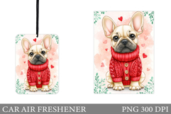 Cute Dog Car Air Freshener. Valentines Car Air Freshener Product Image 1