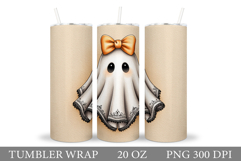 Ghost Tumbler Design. Cute Halloween Tumbler Sublimation Product Image 1