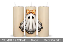Ghost Tumbler Design. Cute Halloween Tumbler Sublimation Product Image 1