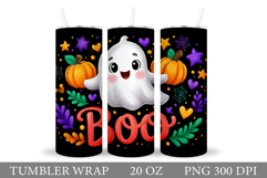 Cute Halloween Pumpkin Tumbler. Cute Ghost Tumbler Design Product Image 1