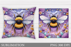 Bee Pillow Sublimation. Bee Sublimation Product Image 1