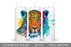 Leopard Tumbler Design. Leopard Sublimation Product Image 1
