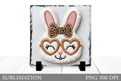 Cute Bunny Sublimation. Cute Bunny Slate Design Product Image 1